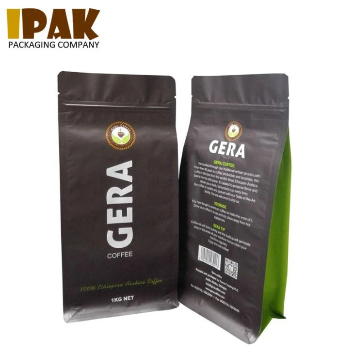 Custom 1kg Flat Bottom Coffee Bags